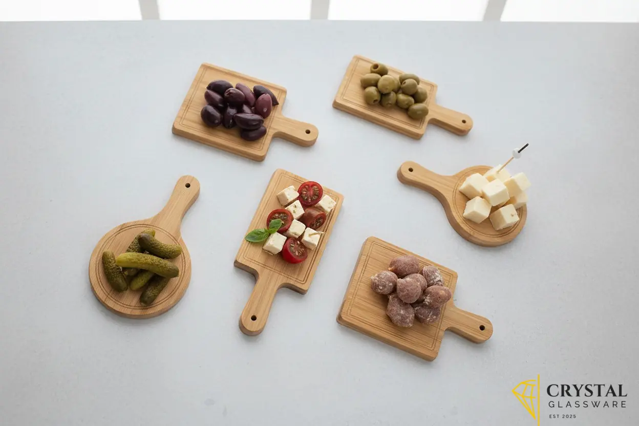 Danny Home Mini Bamboo Serving Trays 6Pcs